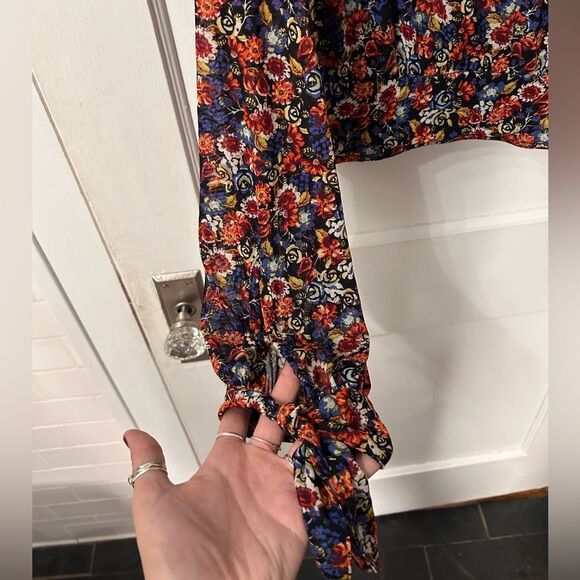 Free People Vibrant Floral High Neck Blouse - Picture 4 of 10